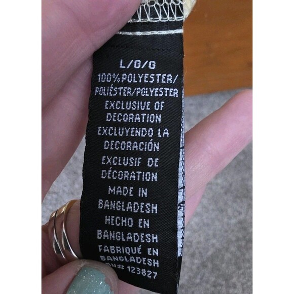 NWT Good Vibes Large Hippie Shirt Yellow Handkerchief Print 70's Button Up - Picture 5 of 8